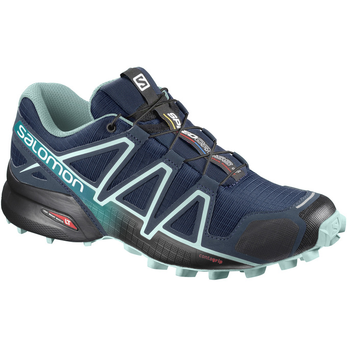 Salomon Israel SPEEDCROSS 4 W - Womens Trail Running Shoes - Navy (CPAU-94138)